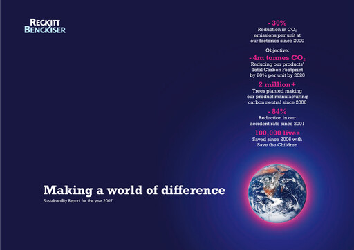 Miniature Reckitt Benckiser
 Rapport de durabilité 2007