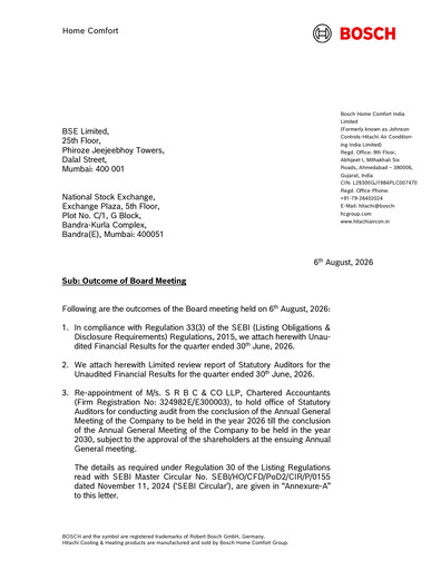 Miniature JCI Hitachi India Rapport trimestriel 2026-2027-q1