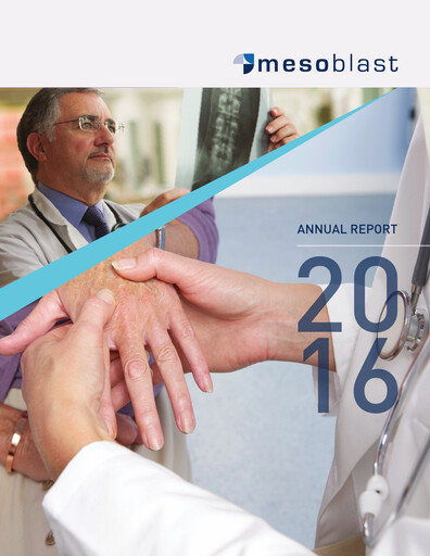 Thumbnail Mesoblast
 Annual Report 2016