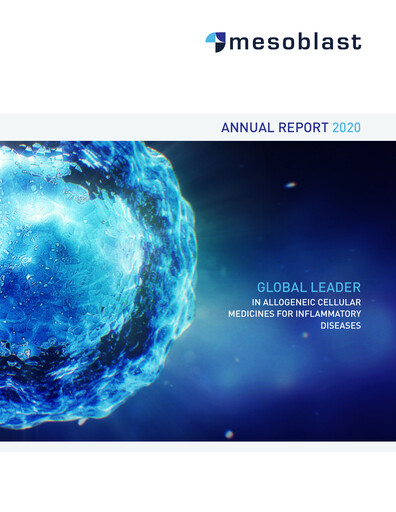 Thumbnail Mesoblast
 Annual Report 2020