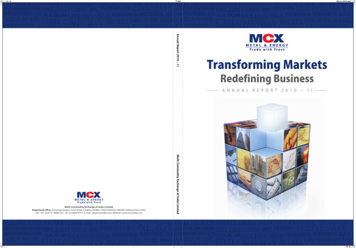 Thumbnail Multi Commodity Exchange Annual Report 2010-2011