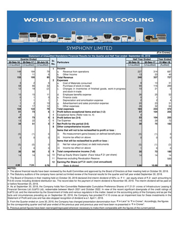 Thumbnail Symphony Limited Quarterly Report 2018-q2