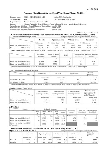 Thumbnail Eiken Chemical Financial Statement fy2013