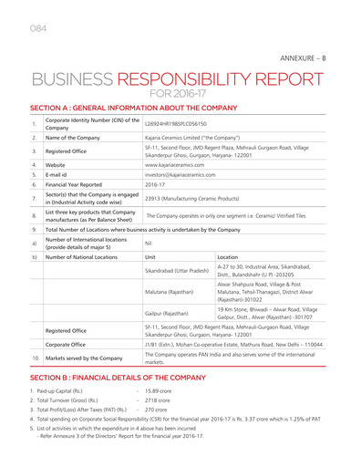 Thumbnail Kajaria Ceramics
 ESG Report 2016-2017