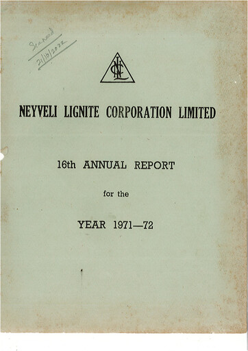 Thumbnail NLC India Annual Report 1971-1972