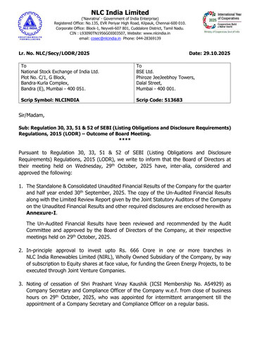 Thumbnail NLC India Quarterly Report 2025-q2