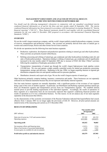 Thumbnail Gazprom Financial Statement 2003-9m