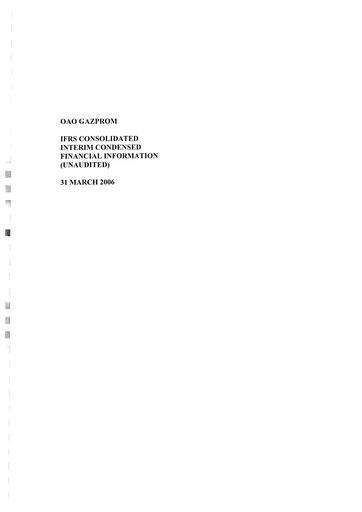 Thumbnail Gazprom Financial Statement 2006-q1
