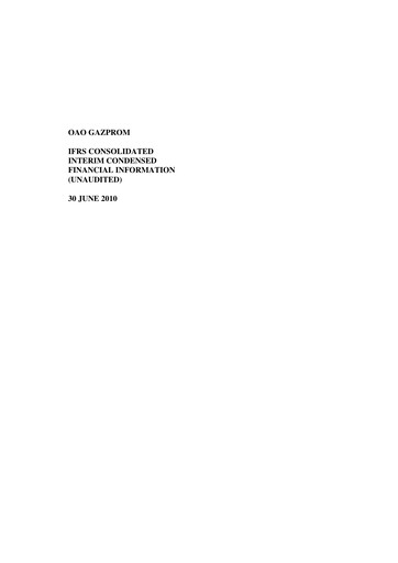 Thumbnail Gazprom Financial Statement 2010-h1