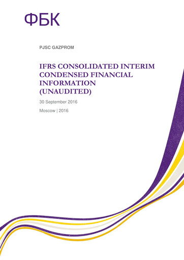 Thumbnail Gazprom Financial Statement 2016-9m