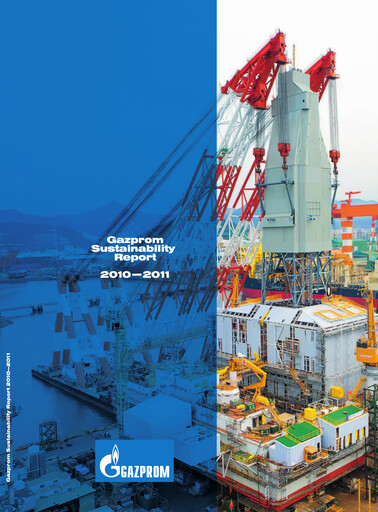 Miniature Gazprom Rapport de durabilité 2010