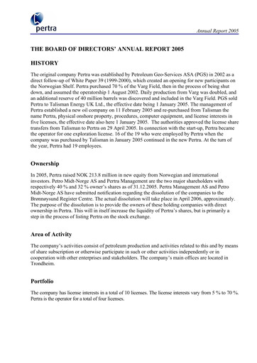 Thumbnail Aker BP
 Annual Report 2005