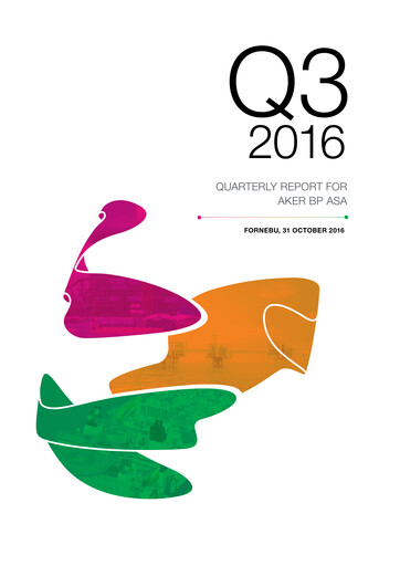 Thumbnail Aker BP
 Quarterly Report 2016-q3