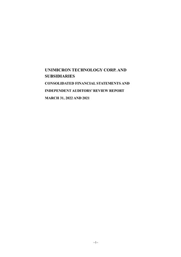 Thumbnail Unimicron Quarterly Report 2022-q1