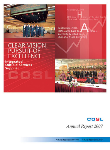 Miniature China Oilfield Services
 Rapport annuel 2007