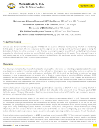 Vorschaubild MercadoLibre Quartalsbericht 2025-q2
