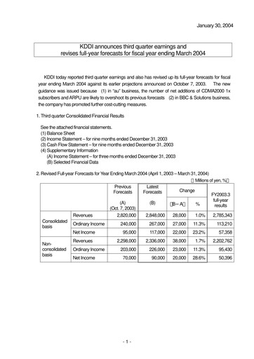 Miniature KDDI Bilan financier 2003-9m