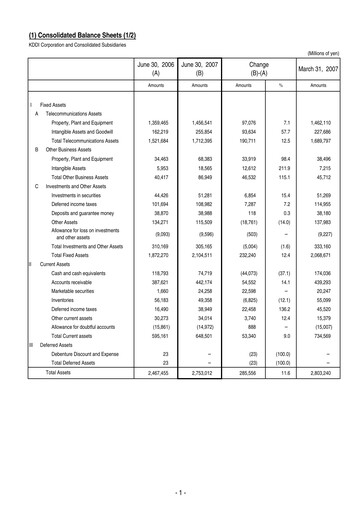Miniature KDDI Bilan financier 2007-q1