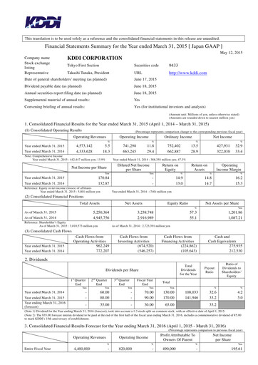 Miniature KDDI Bilan financier 2014