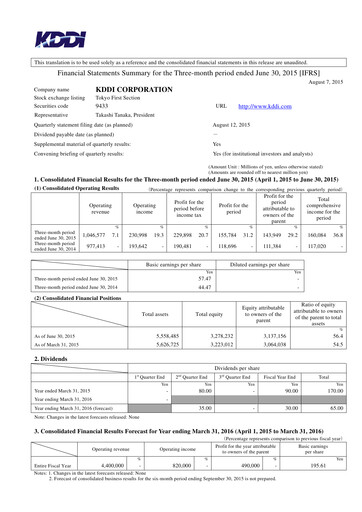 Miniature KDDI Bilan financier 2015-q1