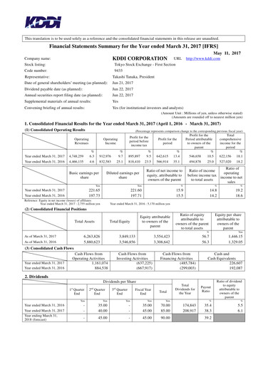 Miniature KDDI Bilan financier 2016