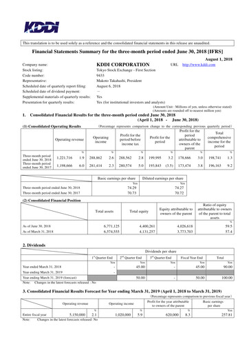Miniature KDDI Bilan financier 2018-q1