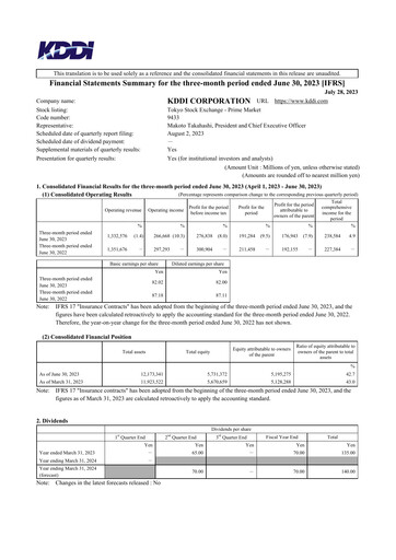 Miniature KDDI Bilan financier 2023-q1
