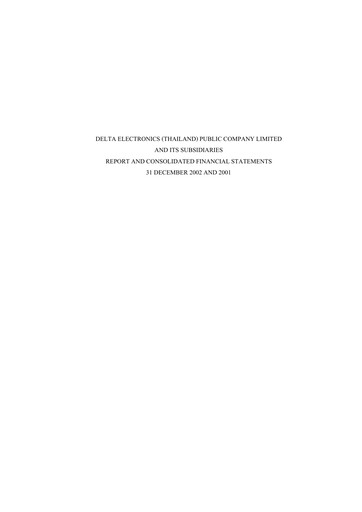 Thumbnail Delta Electronics (Thailand) Financial Statement 2002