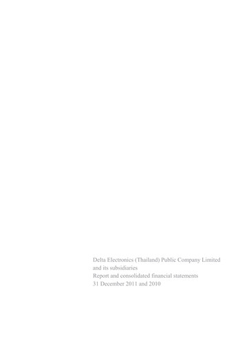 Thumbnail Delta Electronics (Thailand) Financial Statement 2011