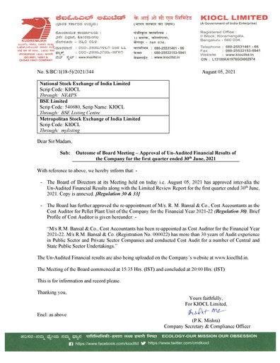 Miniature KIOCL Rapport trimestriel 2021-q1