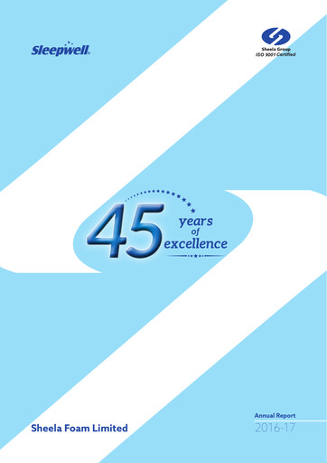 Thumbnail Sheela Foam
 Annual Report 2016-2017