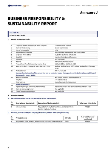 Vorschaubild Sheela Foam
 ESG-Bericht 2023-2024