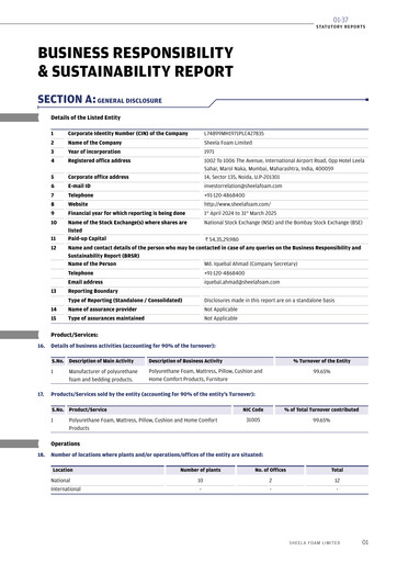 Vorschaubild Sheela Foam
 ESG-Bericht 2024-2025
