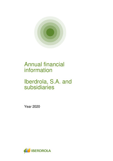 Thumbnail Iberdrola Financial Statement fy2020