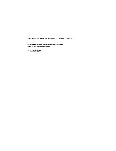 Thumbnail Srisawad Corporation Quarterly Report 2017-q1