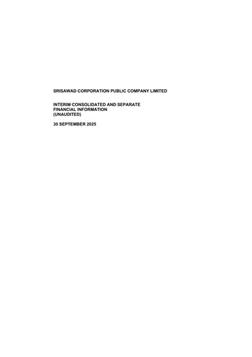 Thumbnail Srisawad Corporation Quarterly Report 2025-q3