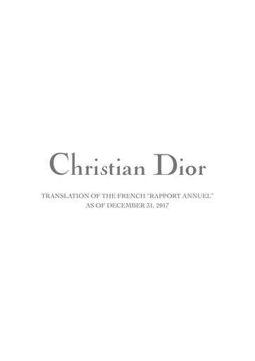 Thumbnail Dior Annual Report 2017