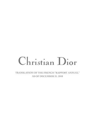 Thumbnail Dior Annual Report 2018