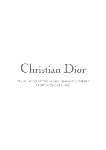 Thumbnail Dior Annual Report 2019