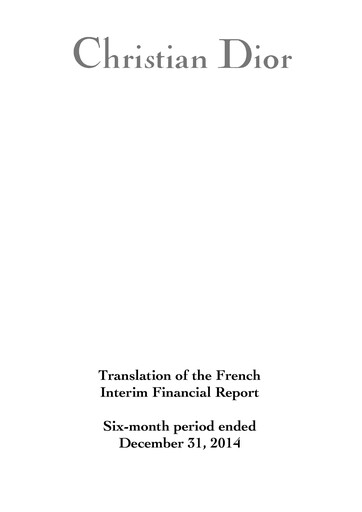 Thumbnail Dior Half-year Report 2014-h1