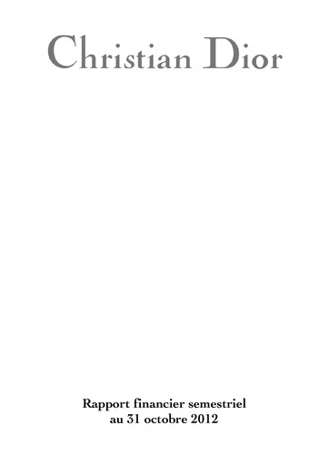 Thumbnail Dior Half-year Report 2012-h1