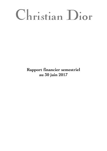 Thumbnail Dior Half-year Report 2017-h1