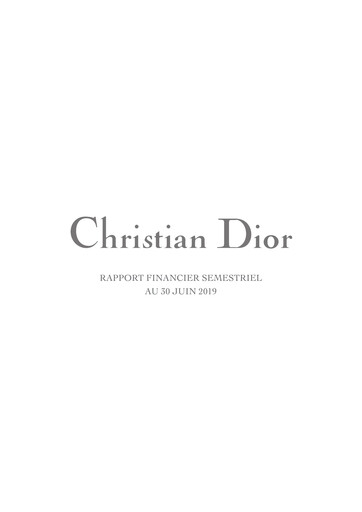 Thumbnail Dior Half-year Report 2019-h1