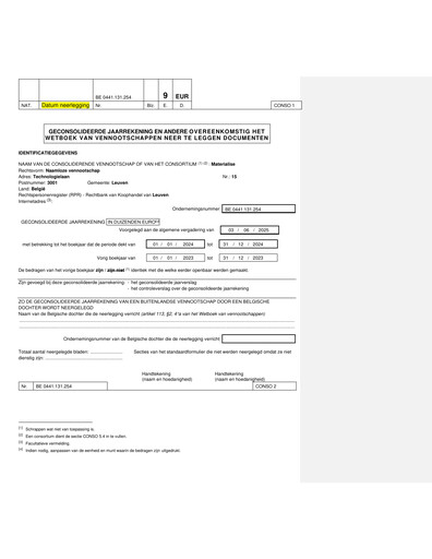 Thumbnail Materialise NV Financial Statement 2024