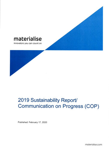 Thumbnail Materialise NV Sustainability Report 2019