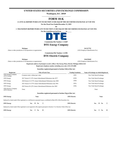 Thumbnail DTE Energy
 Annual Report 2025