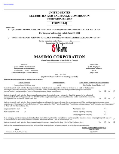 Thumbnail Masimo Quarterly Report 2024-q2