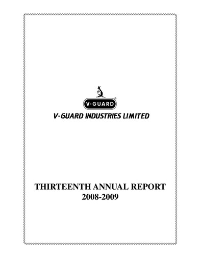 Thumbnail V-Guard Industries
 Annual Report 2008-2009