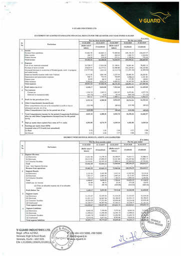 Thumbnail V-Guard Industries
 Financial Statement 2019-2020