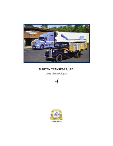 Thumbnail Marten Transport Annual Report 2015